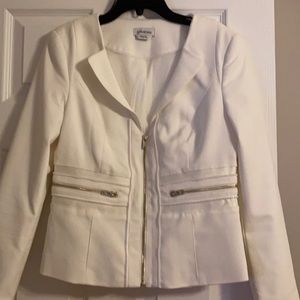 White bebe blazer